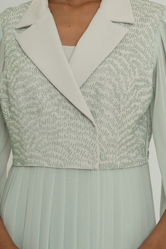 AQUA Cape-Sleeve Dress