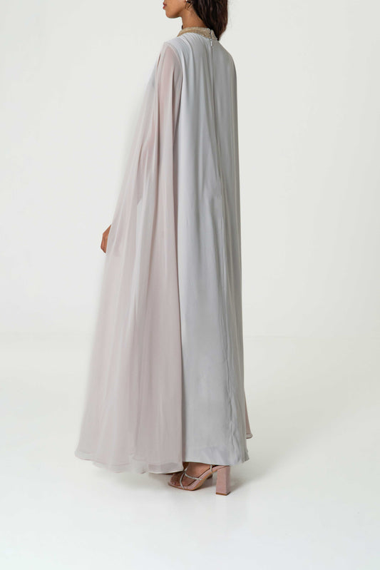 Embroidered Cape Sleeve Kaftan