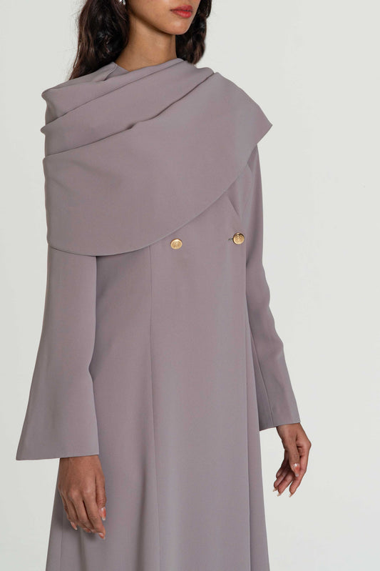 Overlap Shawl Coat Abaya