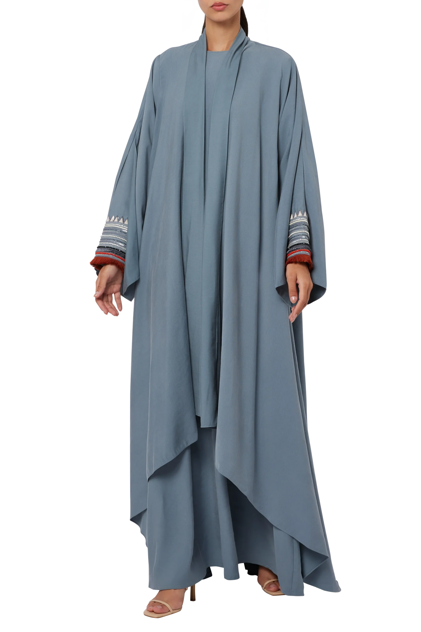 The dispersion cape dress with belt