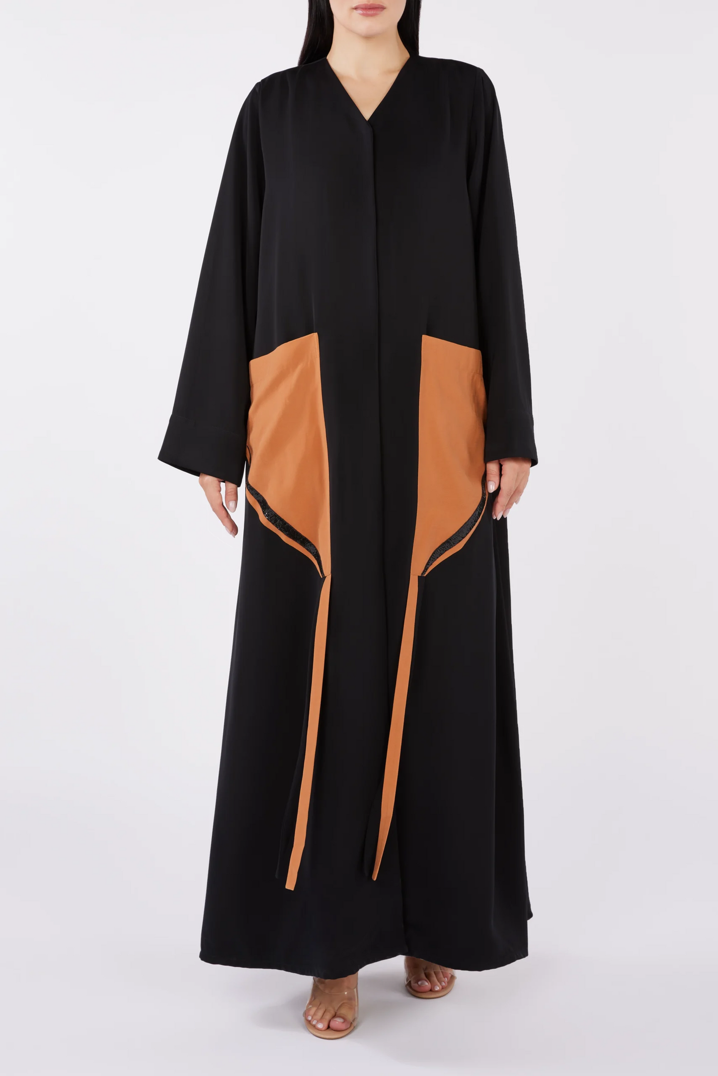 Power V Neck Abaya