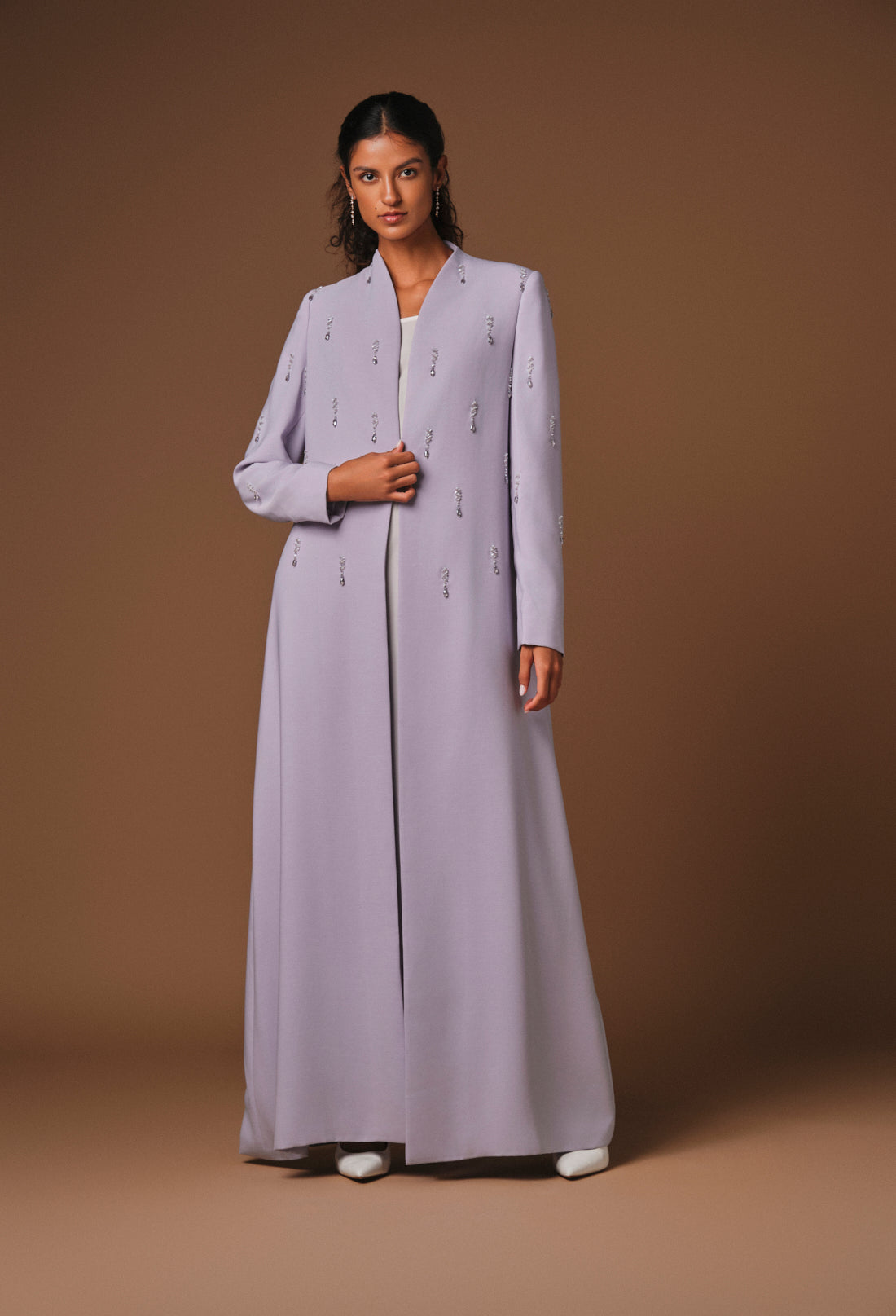 AQUILLORA Zenith Coat Style Abaya - Blue (Image 1)