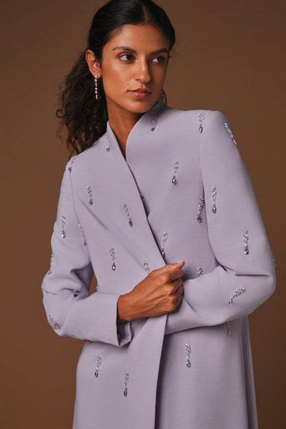 AQUILLORA Zenith Coat Style Abaya - Blue (Image 2)