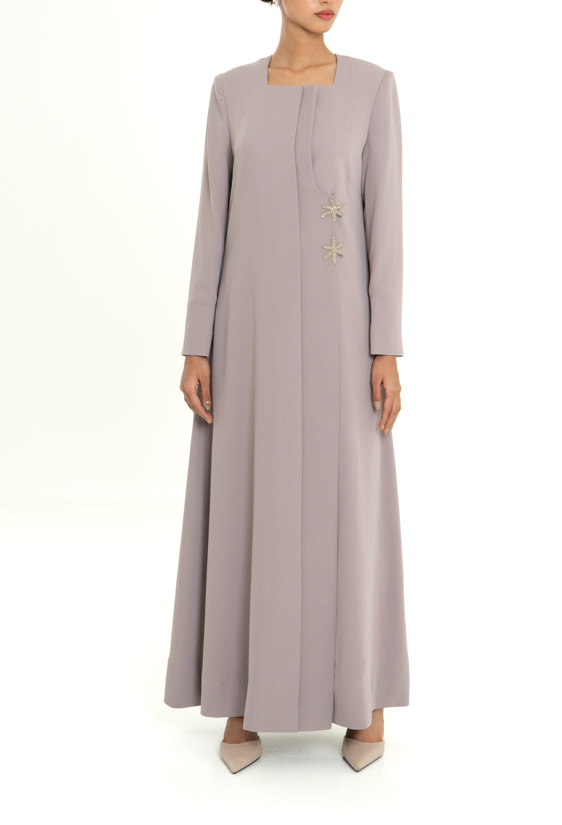 AQUA Coat-Style Abaya