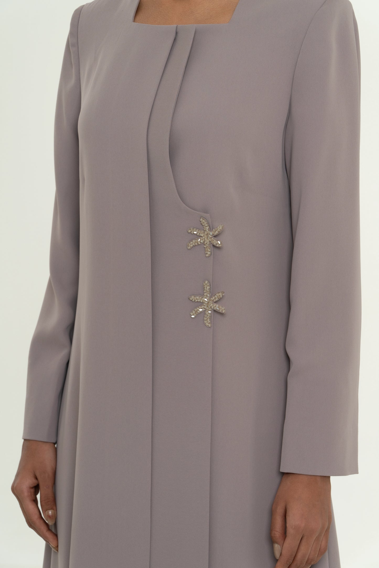 AQUA Coat-Style Abaya