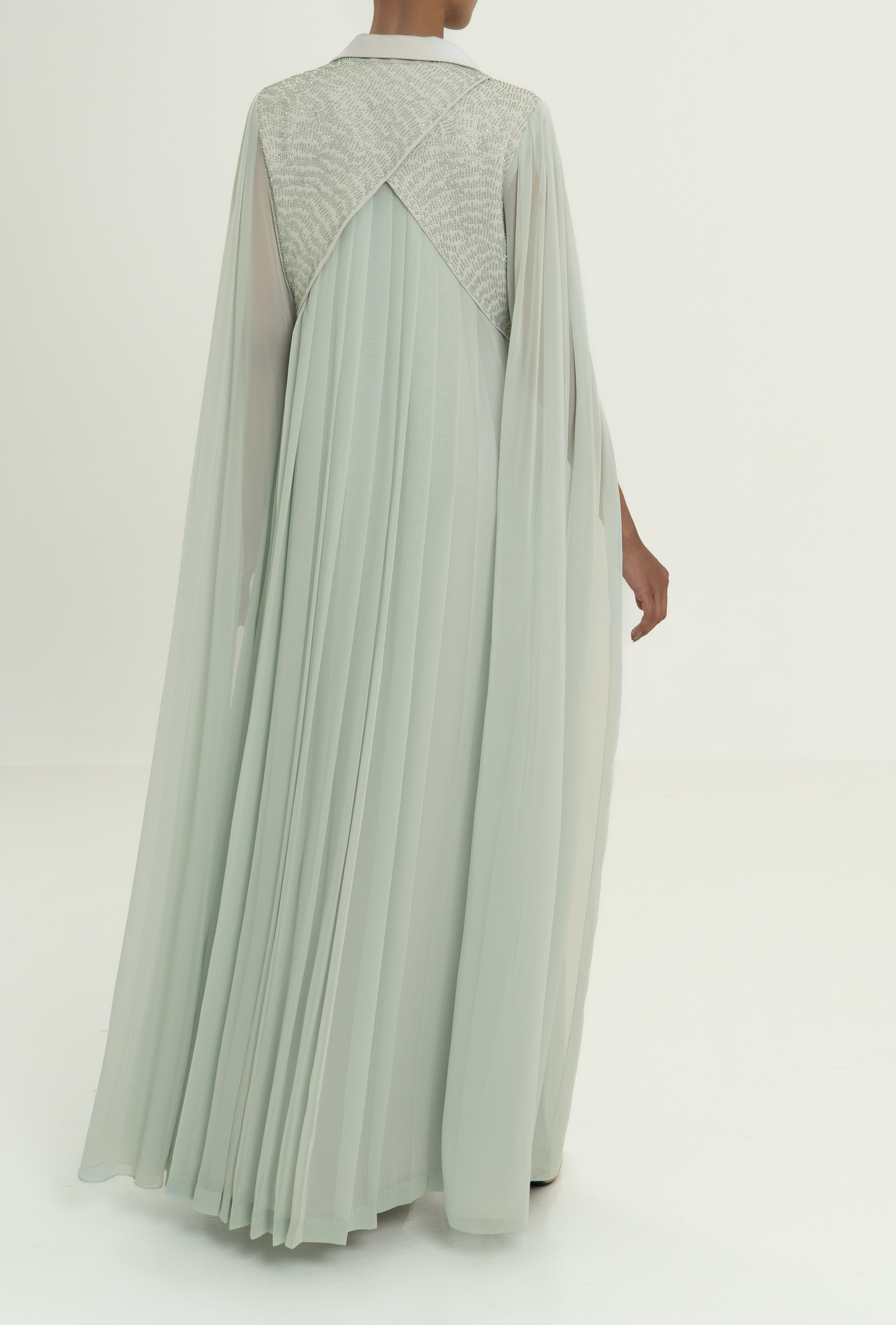 AQUA Cape-Sleeve Dress