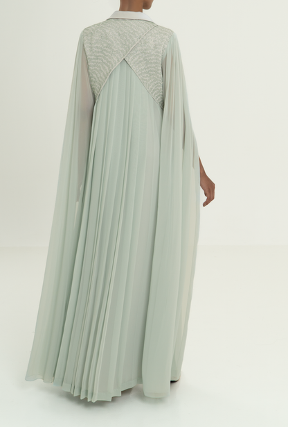 AQUA Cape-Sleeve Dress