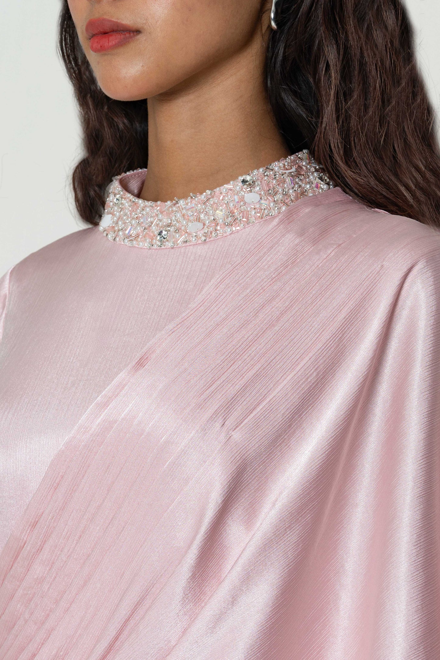 Embroidered Cape Dress