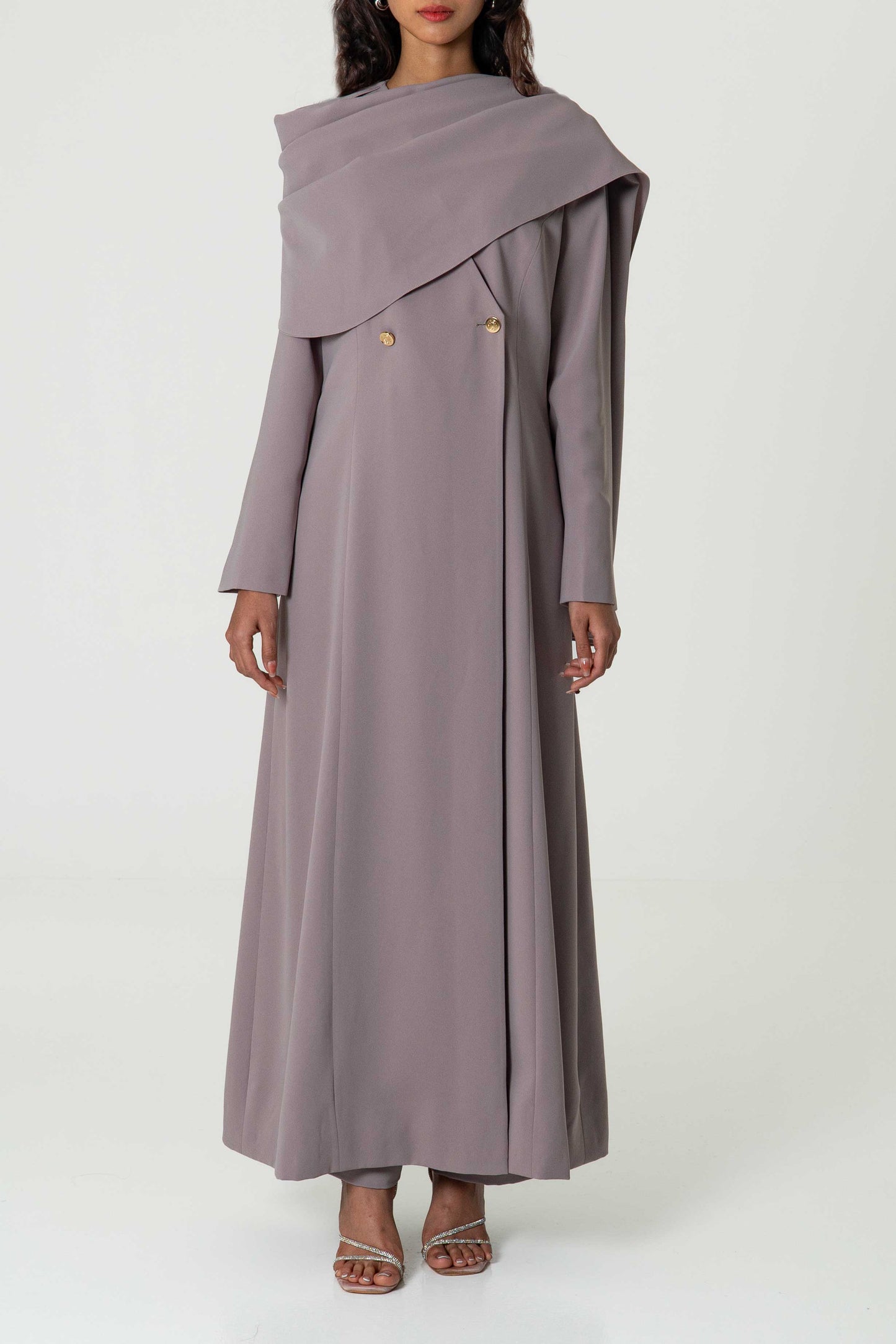 Overlap Shawl Coat Abaya