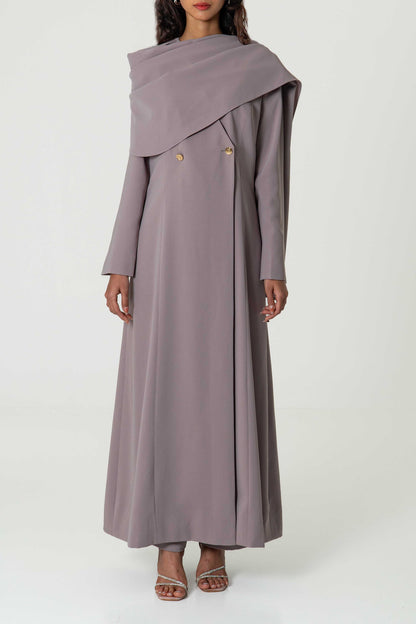 Overlap Shawl Coat Abaya