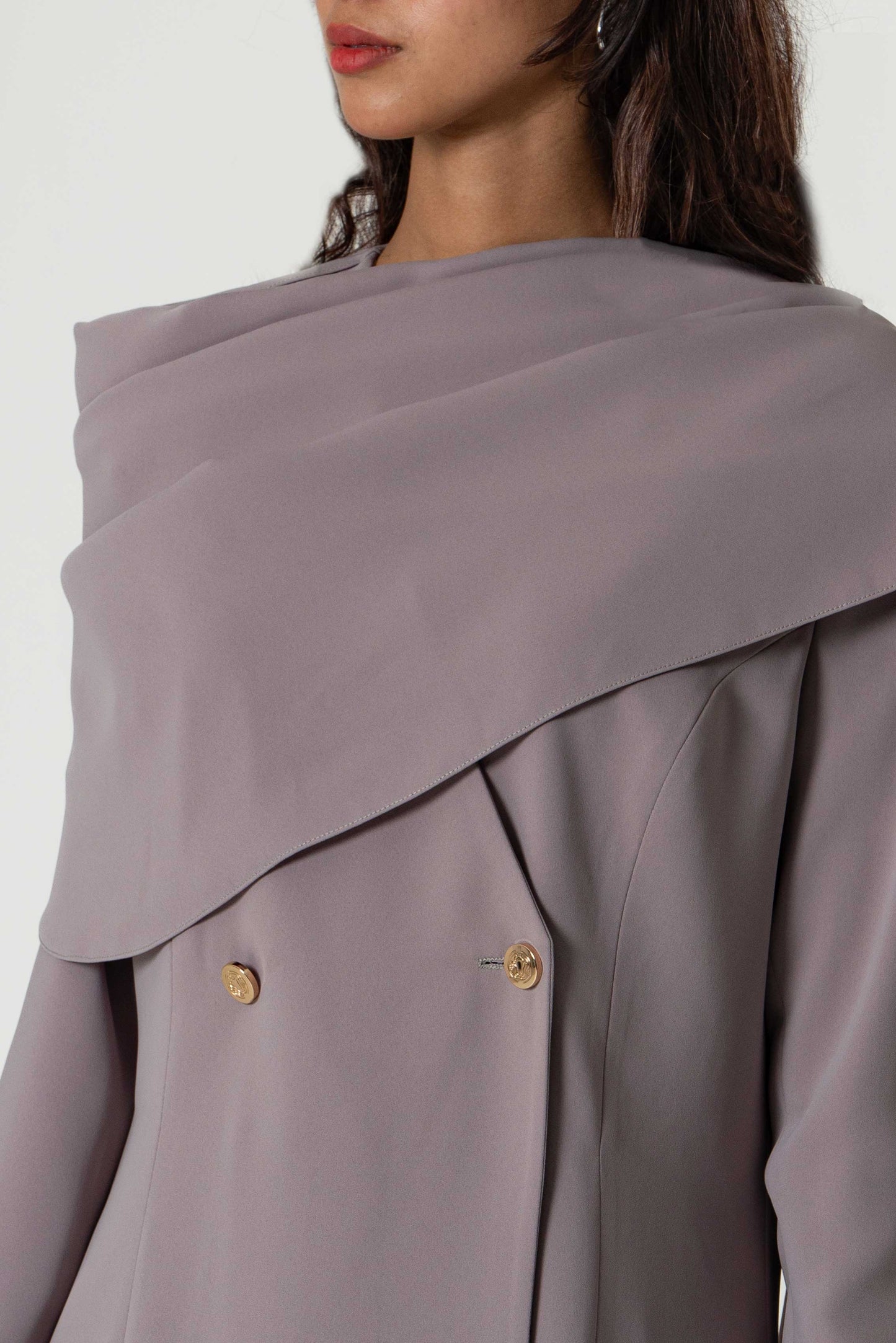 Overlap Shawl Coat Abaya