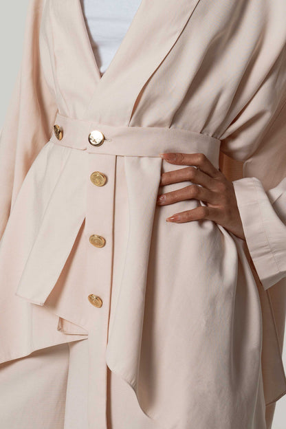 Timeless Elegance Cape & Pleated Pant Set