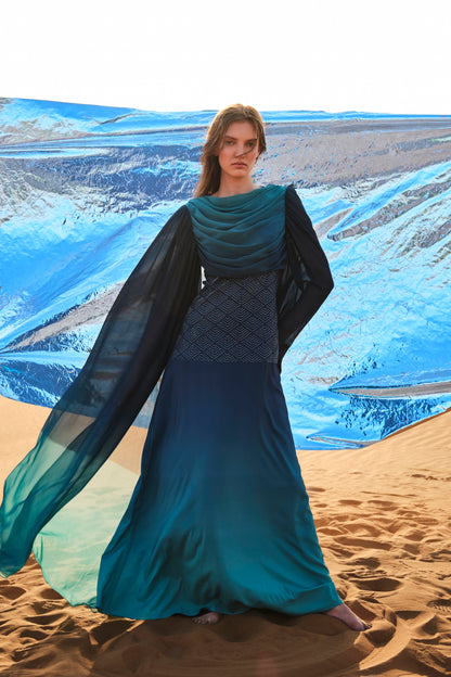 AQUA Cowl-Neck Dress