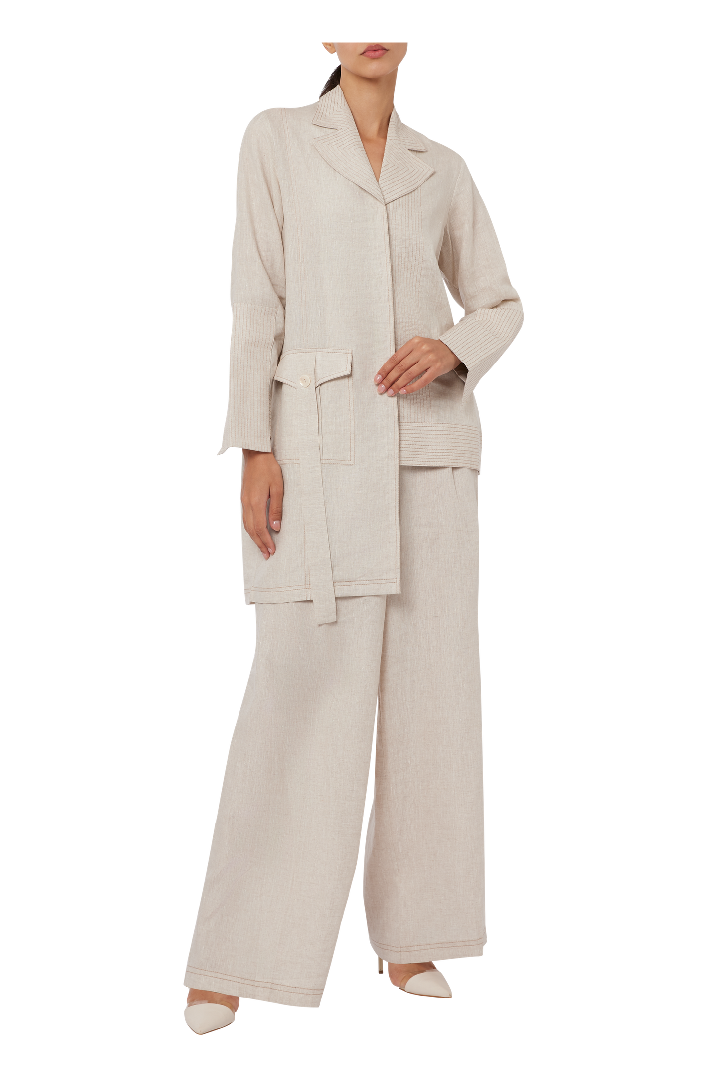 The Dispersion Asymmetric Long Shirt And Pants